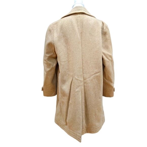 Lakeland USA Men's Tan Three Button Wool Long Coat Size 40 - Picture 2 of 11